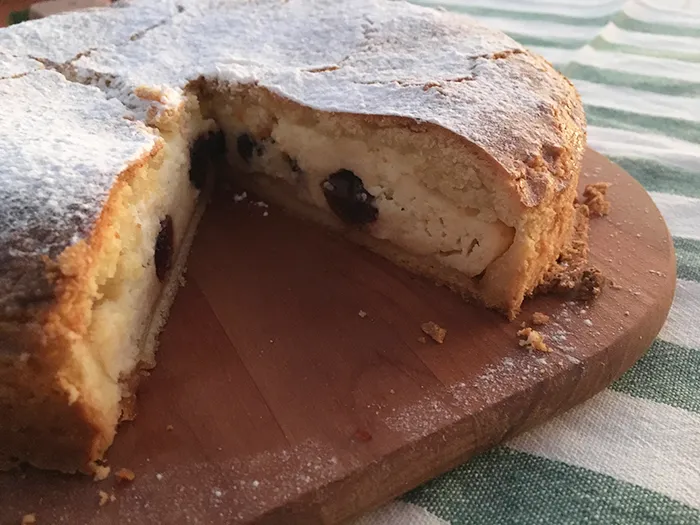 crostata ricotta e visciole